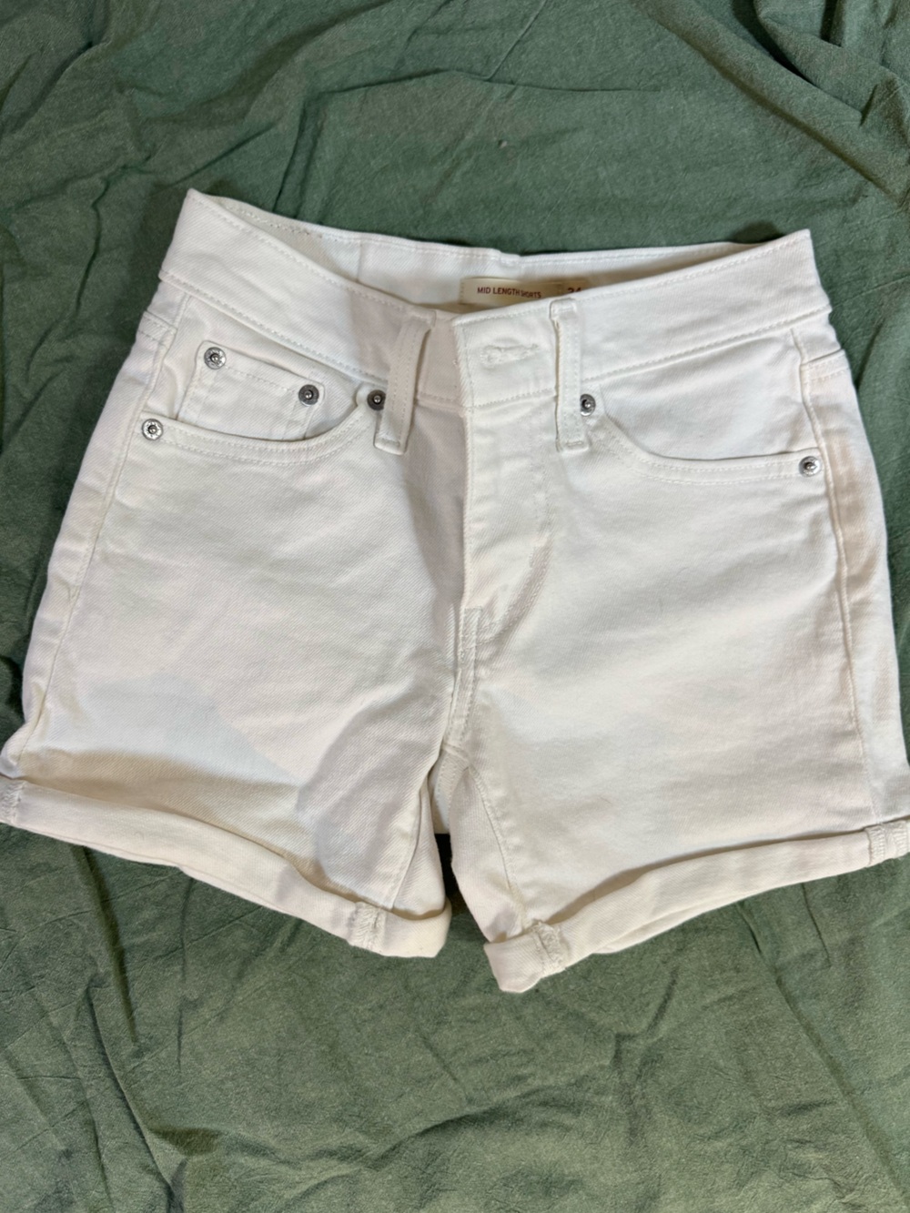 Levi's Women’s White Denim Shorts